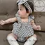 Set bodysuit kẻ caro TẶNG KÈM TUBAN cho bé size 5-13kg hàng loại 1