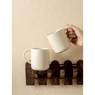 Cốc sứ có quai kiểu Mohem men mờ dáng basic dung tích 420ml dùng uống nước, trà, coffe, gốm sứ Bát Tràng  - LÀNG GỐM
