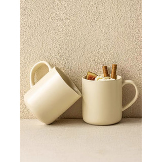 Cốc sứ có quai kiểu Mohem men mờ dáng basic dung tích 420ml dùng uống nước, trà, coffe, gốm sứ Bát Tràng  - LÀNG GỐM