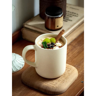 Cốc sứ có quai kiểu Mohem men mờ dáng basic dung tích 420ml dùng uống nước, trà, coffe, gốm sứ Bát Tràng  - LÀNG GỐM