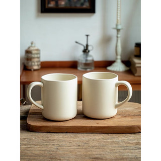 Cốc sứ có quai kiểu Mohem men mờ dáng basic dung tích 420ml dùng uống nước, trà, coffe, gốm sứ Bát Tràng  - LÀNG GỐM
