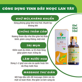 Tinh dầu Hoa Ngọc Lan Tây nguyên chất 30ml, 10ml - Hoa Nén - Hương thơm mát, khử mùi,ẩm mốc