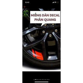 Combo 4 miếng decal dán vành bánh phản quang