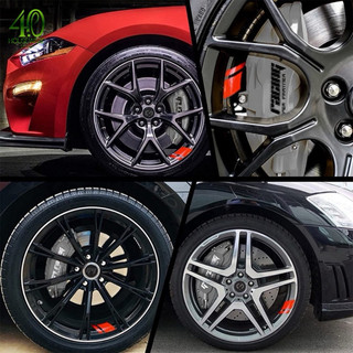 Combo 4 miếng decal dán vành bánh phản quang