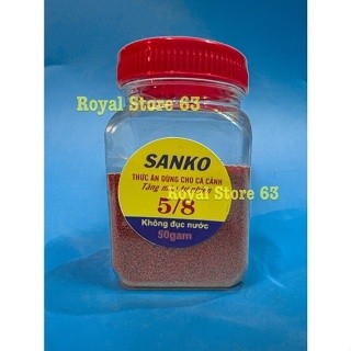 Sanko 5/8 50gram thức ăn cho cá cảnh tăng màu tự nhiên không gây đục nước