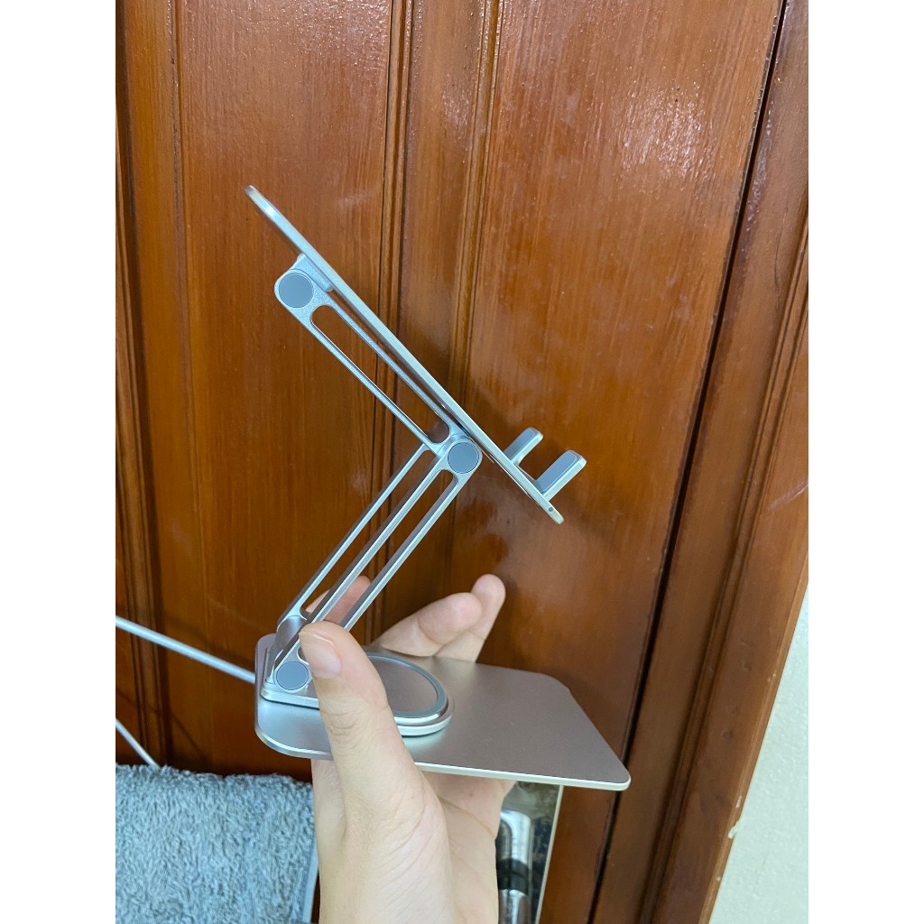 Giá kê điện thoại, giá đỡ điện thoại đa năng có chân xoay có thể gấp gọn, chất liệu hợp kim nhôm