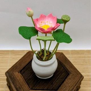 Chậu Hoa Mini Đất Sét Nhật Bàn Làm Việc Trang Trí decor
