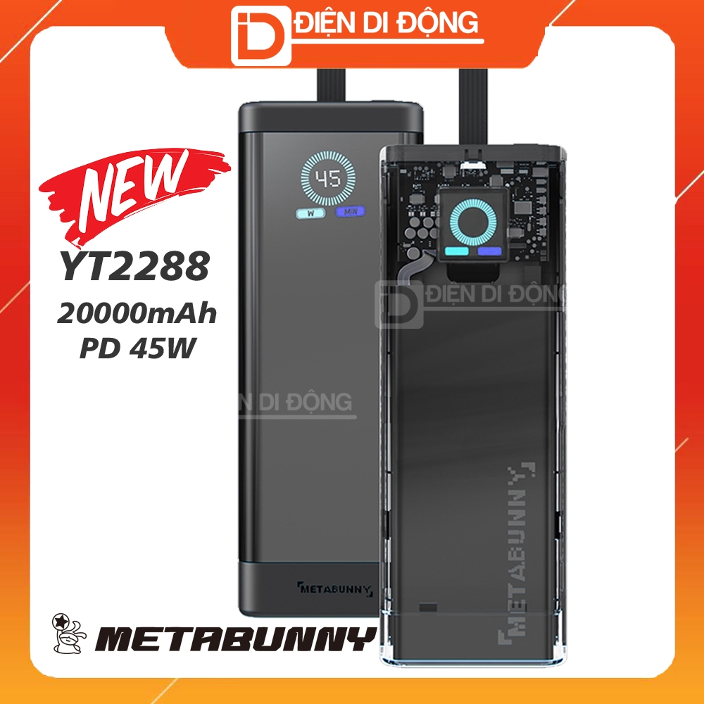 Sạc dự phòng Metabunny YT2288 dung lượng 20000mAh Sạc siêu