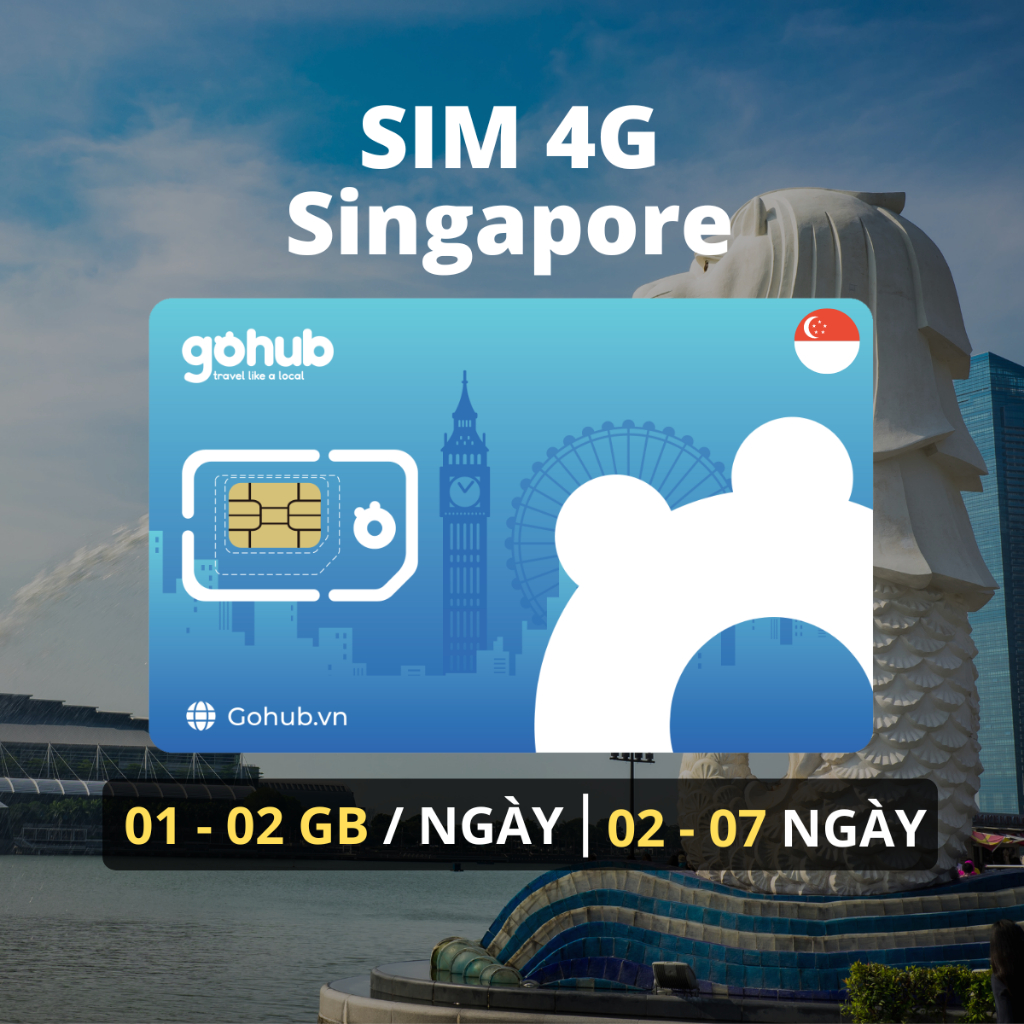 [GOHUB] SIM 4G du lịch Singapore - Gói theo ngày (02 -07 ngày) - Tặng ...