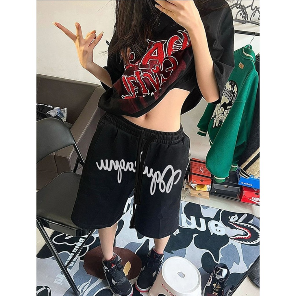 Quần Thun Ngố Nam Họa Tiết Chữ DgukAgu Nổi Bật Jayzey Short Nỉ Đùi Dày Dặn Có Túi Kết Hợp Dây Rút