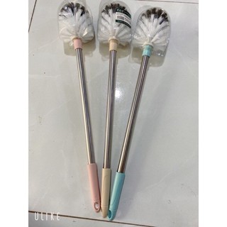 CHỔI CỌ TOILET BỒN CẦU ĐẦU TRÒN CÁN INOX LOẠI TO DÀI XỊN