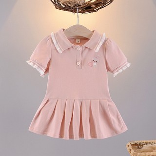 (6-7KG) Váy polo ngắn tay cho bé gái PUMPKINSHOP D977 thời trang bé gái mùa hè