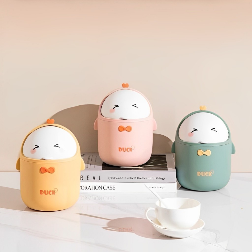 Thùng Rác Mini Bằng Nhựa Cao Cấp Có Nắp Lật, Sọt Đựng Rác Cute Để Bàn ...