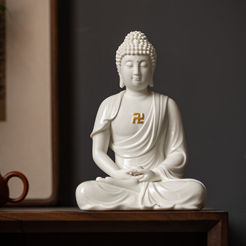 Tượng Phật A Di Đà Gốm Tử Sa Cao 22cm, Tượng Phật Đặt Bàn Thờ, Decor , Trang Trí