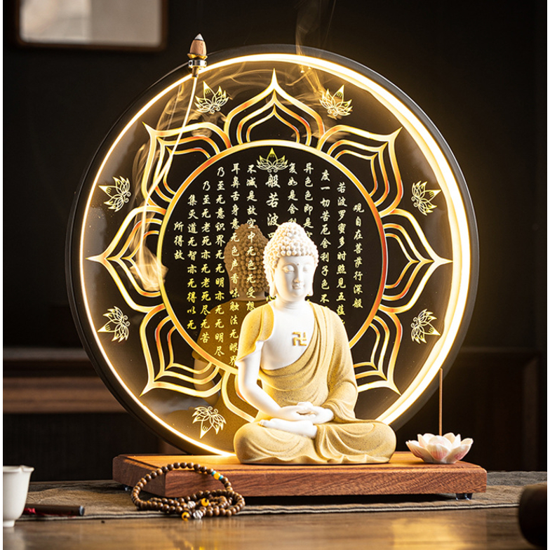 Tượng Phật A Di Đà Gốm Tử Sa Cao 22cm, Tượng Phật Đặt Bàn Thờ, Decor , Trang Trí