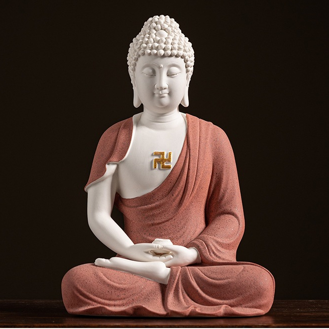 Tượng Phật A Di Đà Gốm Tử Sa Cao 22cm, Tượng Phật Đặt Bàn Thờ, Decor , Trang Trí