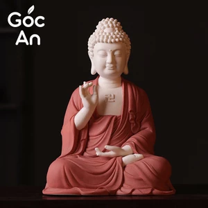 Tượng Phật A Di Đà Gốm Tử Sa Cao Cấp, Tượng Phật Đặt Bàn Thờ, Decor Phòng Thiền