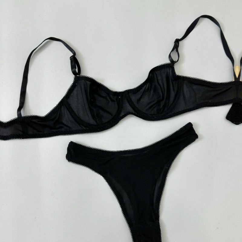 Sét đồ lót lưới xuyên thấu, Sét nội y nữ lưới xuyên thấu gợi cảm sexy