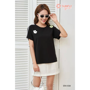 SFA1038 ÁO PHÔNG NỮ COTTON COMPACT CỘC TAY