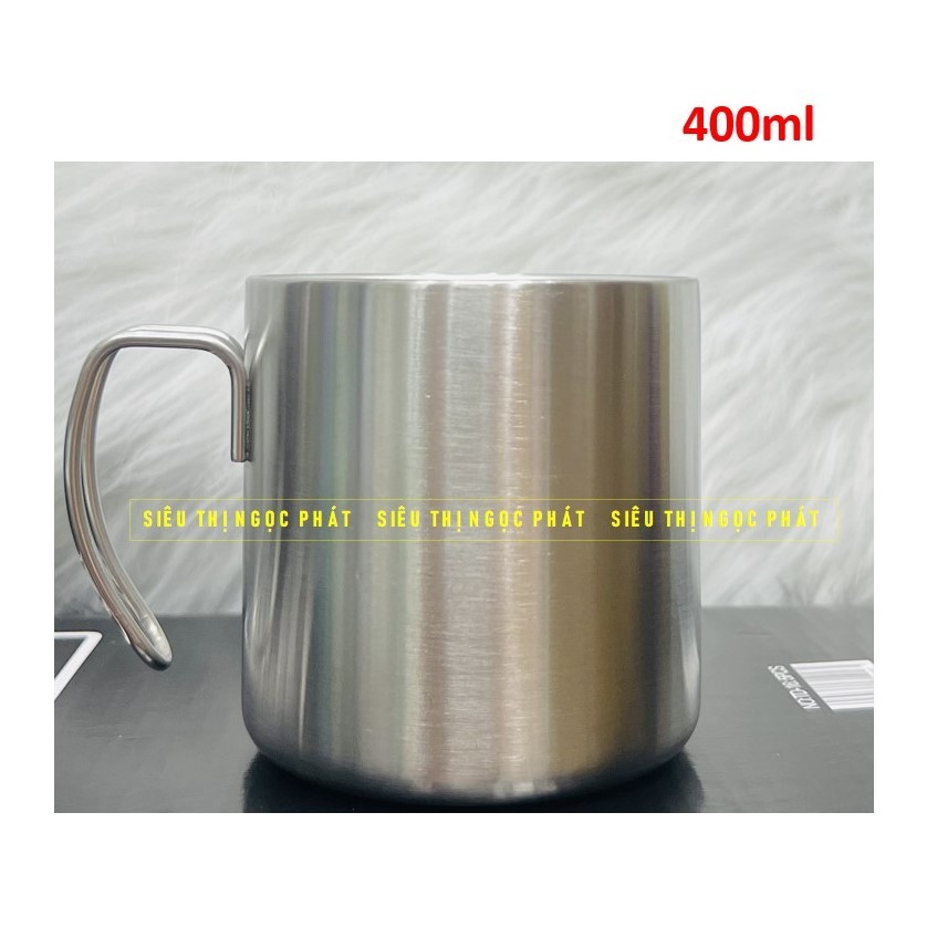 Ly/ cốc Inox Nhật Bãi có quai_2 lớp cách nhiệt_400ml | Shopee Việt Nam