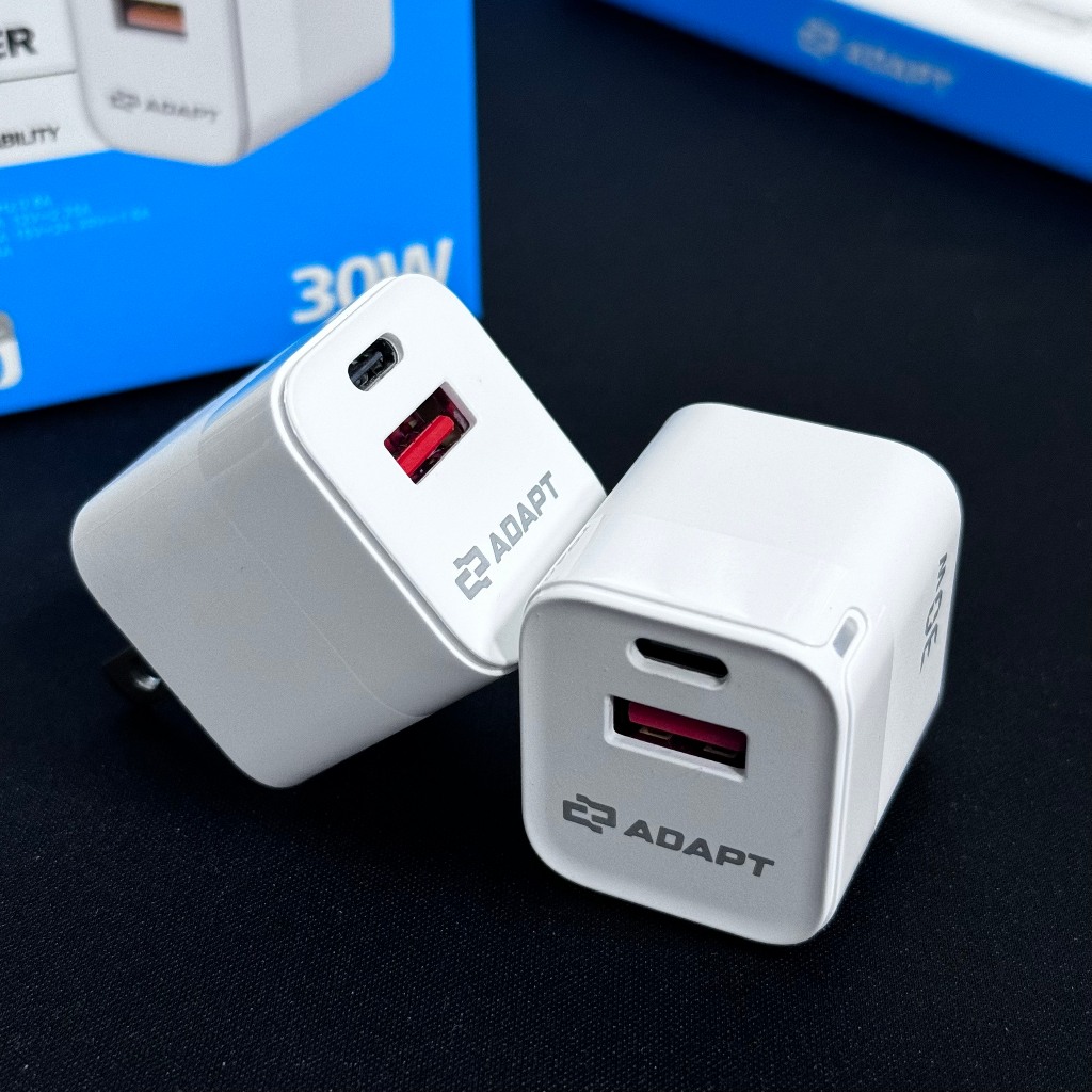 Củ sạc nhanh Adapt cổng USB và Type C 30w chính hãng, chất lượng, bền bỉ