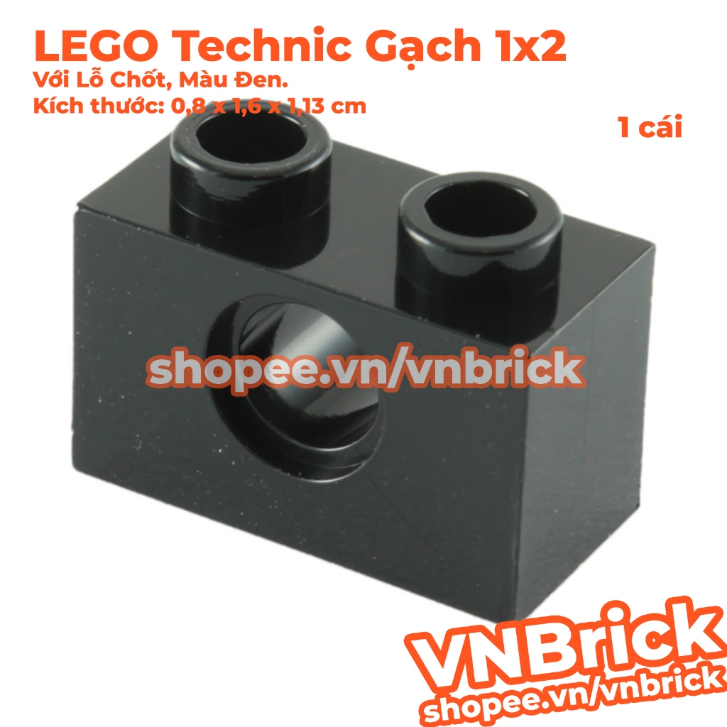 1 Cai LEGO Technic G ch 1x2 V i L Ch t Mau en ID 370026 3700 Shopee Vi t Nam