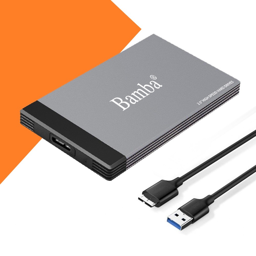 Box đựng ổ cứng HDD, SSD 2.5 inch BAMBA B12 vỏ nhôm màu đen xám chuẩn ...