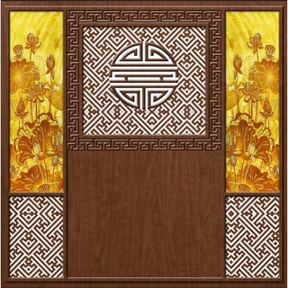 Tranh decor phòng thờ, tranh dán tường phòng thờ, tranh 3D in trên chất liệu vải lụa (shop sẽ gửi kèm keo dán)