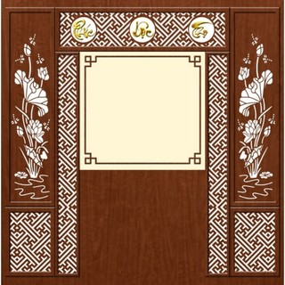 Tranh decor phòng thờ, tranh dán tường phòng thờ, tranh 3D in trên chất liệu vải lụa (shop sẽ gửi kèm keo dán)