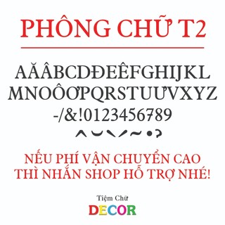 Chữ Alu Đen Gương 10cm dày 3mm T2 In Hoa có chân trang trí dán tường - biển quảng cáo