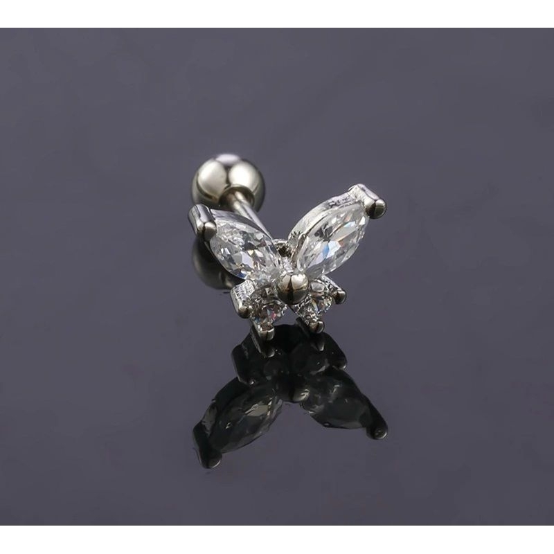 Khuyên Tai Bướm Đá WHITE BUTTERFLY JetanX (1 chiếc)