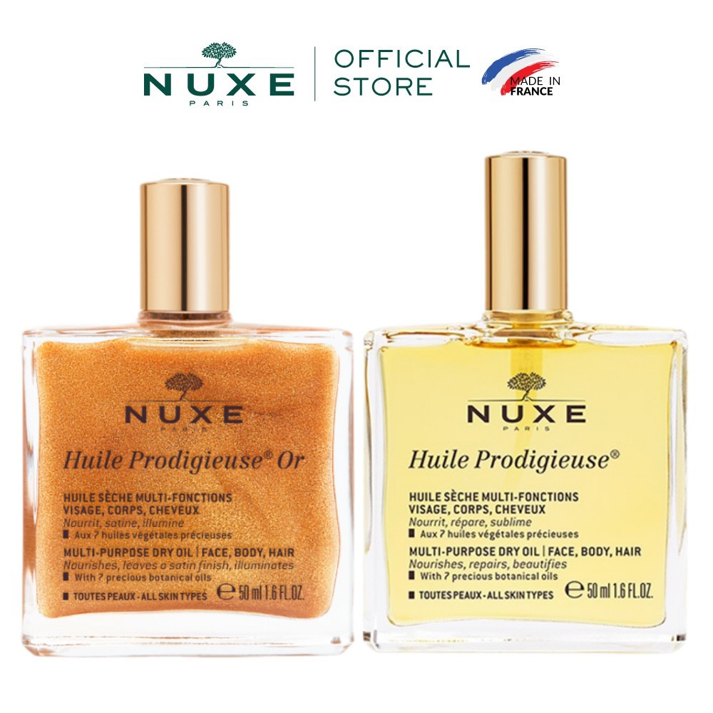 Ảnh Combo Dầu khô đa năng Nuxe Huile Prodigieuse Multi-Purpose Dry Oil & Shimmering Dry Oil 50ml 1