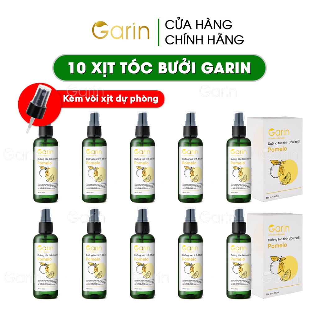 Ảnh Combo 10 chai tinh dầu bưởi xịt kích mọc tóc pomelo Garin dưỡng tóc chắc khỏe giảm rụng làm dày 1