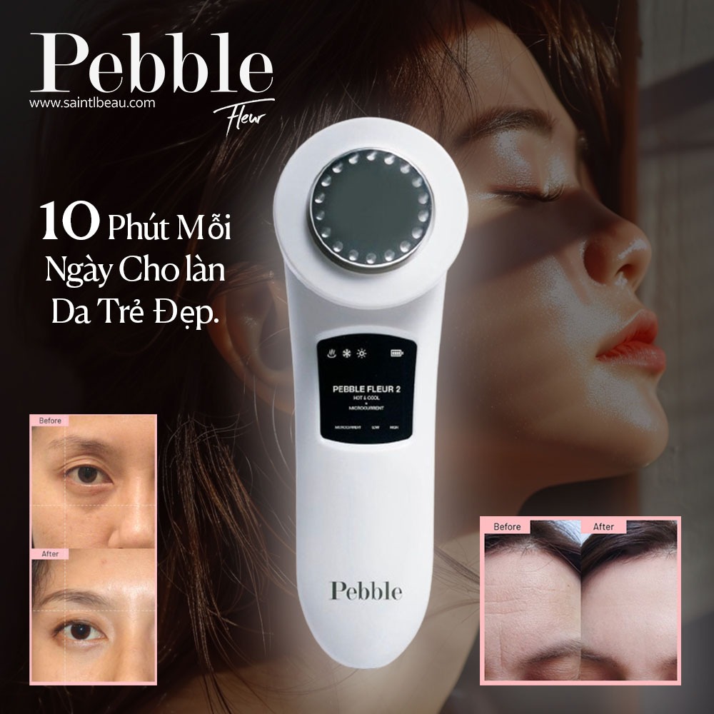 Pebble™ Fleur 2 RF + Hot & Cold, Chống Lão Hoá, Đẩy Tinh Chất + Chăm ...