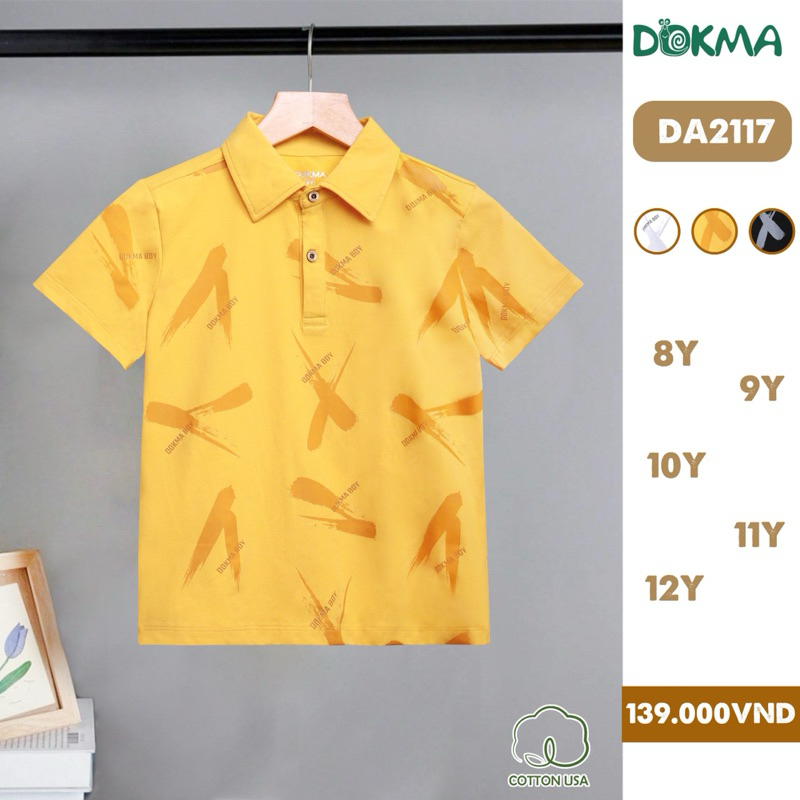 (19-42kg, 7-12Y) Áo Polo Cổ Đức Thiết Kế Thời Trang Dokma DA1430 DA2177 DA2117 DA2663