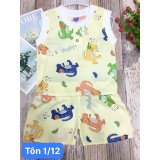 Bộ cộc tay chất tole , lanh mặc nhà cho bé trai và bé gái