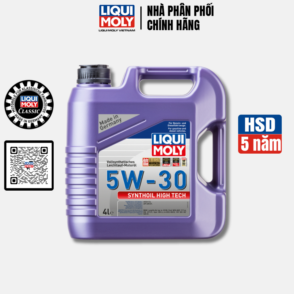 Dầu Nhớt Động Cơ Ô Tô LIQUI MOLY Synthoil High Tech 5W30 4L - 20958 ...