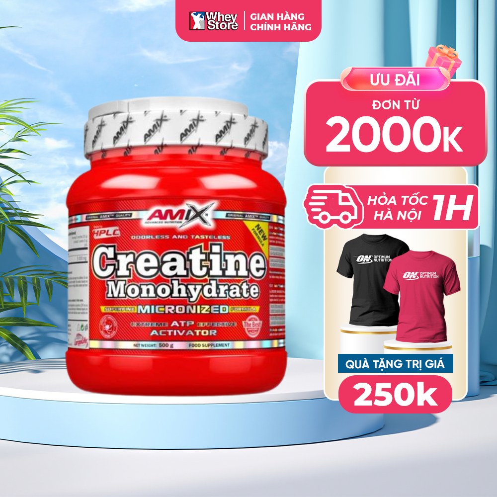 Tăng Sức Mạnh Cơ Bắp Amix Creatine Monohydrate Powder 500g Chính Hãng