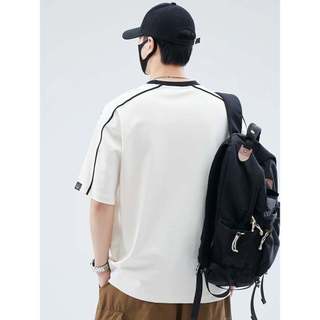 Áo Thun Nam Cổ Tròn Ngắn Tay Chất Liệu Vải Cotton Thêu Phối Màu Viền Né Thời Trang G17