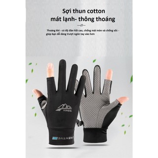 Găng tay nam LUXHOME chống nắng UPF50+ và tia UV bằng lụa lạnh thoáng khí chống trượt cho nam và nữ.