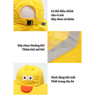 Mũ chống nắng LUXHOME cho bé, mũ chống tia UV vành lớn siêu to và rộng tặng kèm còi.