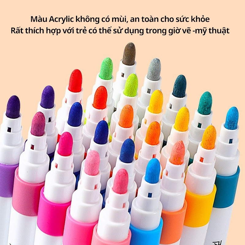 Bút Màu Acrylic Marker 12 24 36 48 60 80 Màu Cao Cấp Màu Sắc Tươi Sáng  Bút Lông Màu - Đồ Chơi Cho Bé PUKAPI