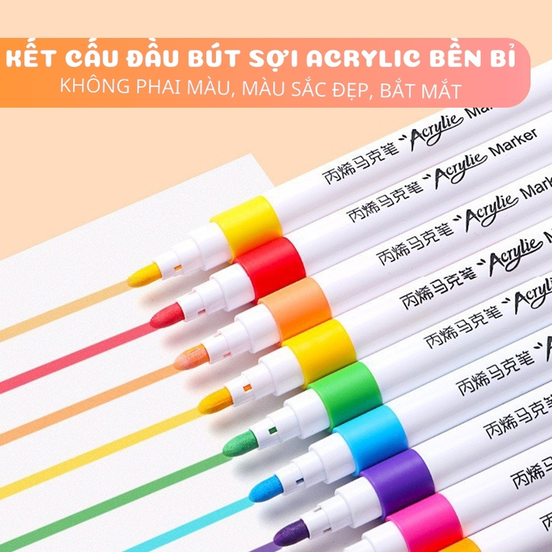 Bút Màu Acrylic Marker 12 24 36 48 60 80 Màu Cao Cấp Màu Sắc Tươi Sáng  Bút Lông Màu - Đồ Chơi Cho Bé PUKAPI