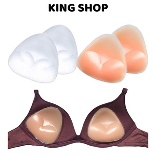 Miếng Độn Ngực Silicon Không Keo Dày Dặn Hình Tam Giác , Miếng Đệm Áo Lót Giúp Nâng Ngực Tự Nhiên King Shop D352