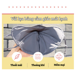 Khẩu trang chống nắng trẻ em LUXHOME chống tia UV thoáng khí có nút chỉnh dây, Khẩu trang vải 2 lớp