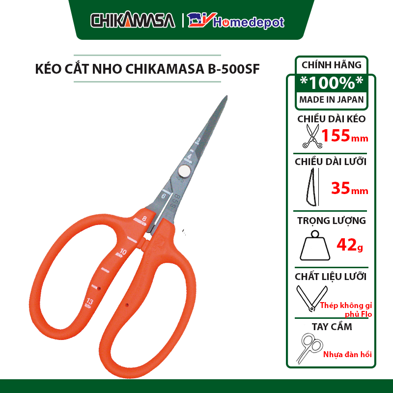 Kéo cắt nho Nhật Bản Chikamasa B-500SF