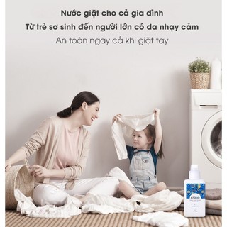 Nước giặt, nước xả cao cấp thuần chay ATONO2, thành phần tự nhiên, pH trung tính, an toàn cho trẻ từ sơ sinh 1000ml
