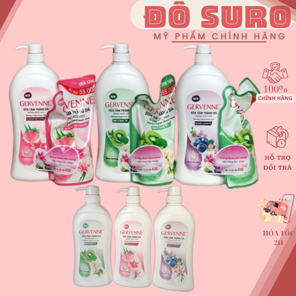 Sữa Tắm Hương Nước Hoa Gervenne 900g