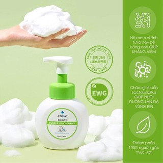 Bọt Rửa Vệ Sinh Vùng Kín Hữu Cơ Cho Bé Từ 3 Tháng Atono2 Oxygen Bubble Hip Cleanser 300ml