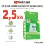 Cát Mèo, Cát Vệ Sinh Cho Mèo Đậu Nành, Tofu Hạt Nhuyễn, Hạt Nhỏ Max Clean 2.5KG Hương Trà Xanh